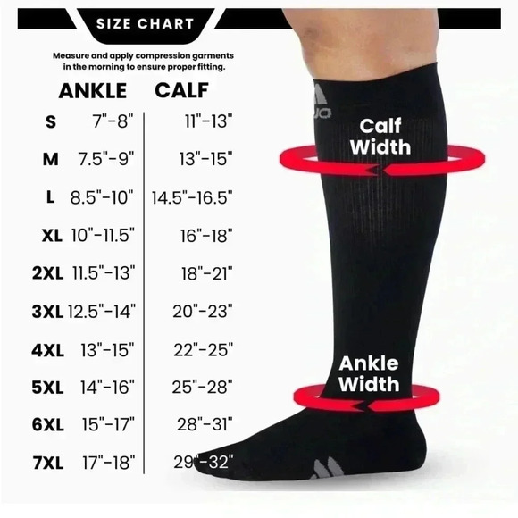 NWT MOJO Black compression socks, size 2XL - Picture 5 of 6